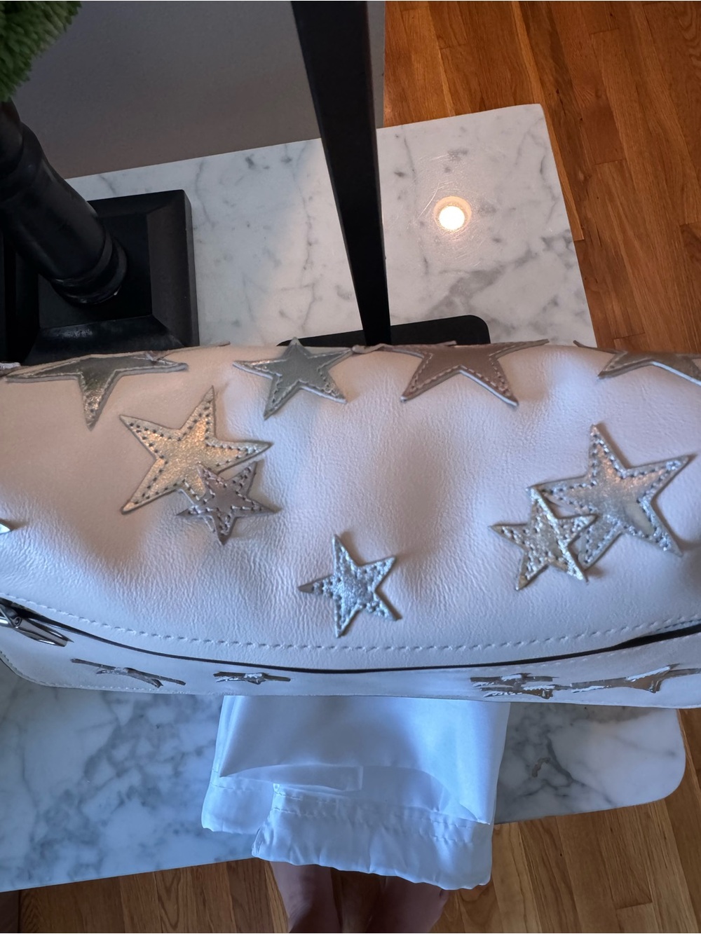 Coach Tabby 26 Ivory Leather Metallic Star Appliqué Shoulder Bag NWT CBG38 - Picture 7 of 15